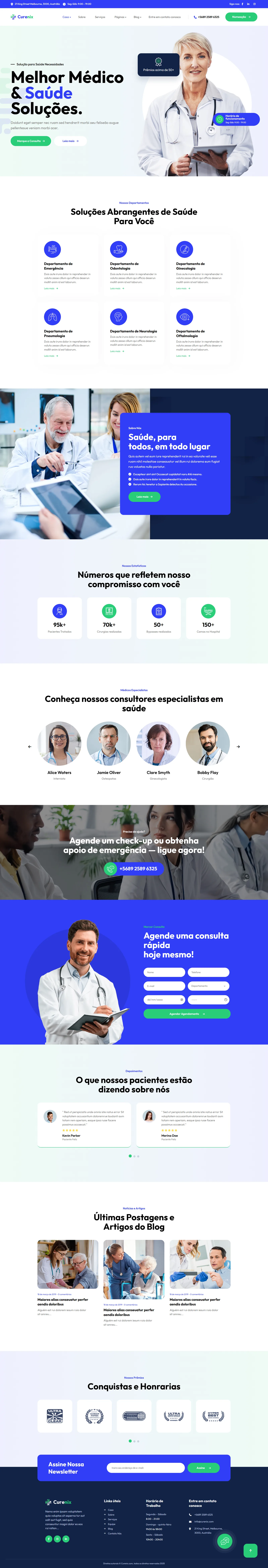 Print de site de clínica desenvolvido pela FlipSite